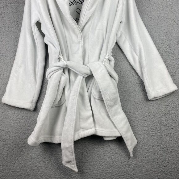 Victoria's Secret Plush Bath Robe White Size ML Medium Large Plush Mid Length - Picture 4 of 14